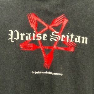 Vegan Herbivore Praise Seitan Hoodie Sweater